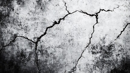 Cracked, weathered, monochrome concrete texture.