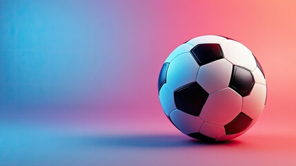 Naklejka premium Soccer Ball in Neon Light: A Vibrant Sports Image