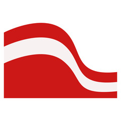 Indonesia Flag Ribbon Banner for Indonesia Independence Day Celebration. Vector Illustration