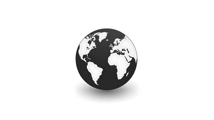 Fototapeta premium Globe icon with shadow.