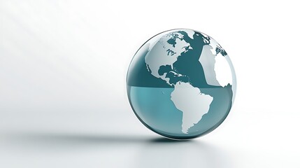 Obraz premium Glass earth filled with water.