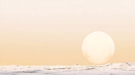 Obraz premium Muted planet rises above ground.