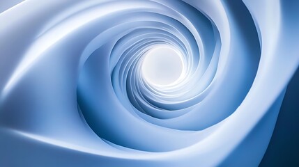 Blue spiral tunnel.