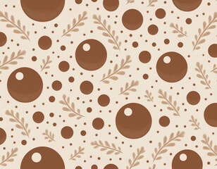 Obraz premium Mocha Mousse Polka Dot Elegance