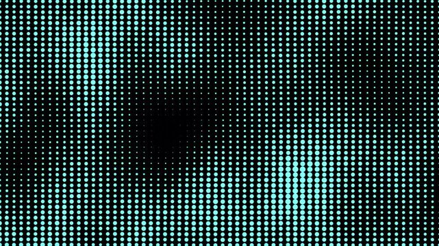 Abstract blue halftone fade dots motion background. Abstract colorful polka dot pattern animation black background