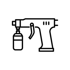 spray paint gun icon vector, line style icon