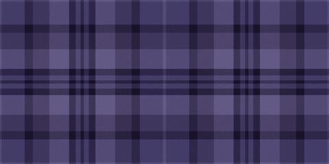 Hippie plaid pattern vector, ornament check texture background. Spring textile fabric tartan seamless in indigo and dark colors.