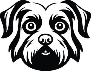 dog head concept vector illustration logo design