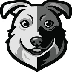dog head concept vector illustration logo design
