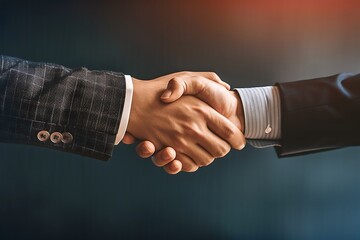 Business Partners Shaking Hands for Collaboration
