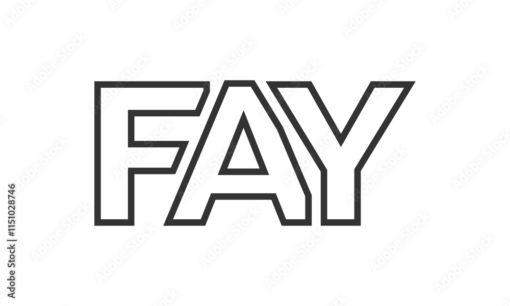 Fototapete fay logo design template with strong and modern bold text. initial based vector logotype featuring s