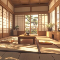 anime background for theme with bright colors