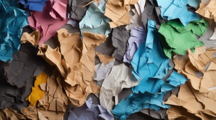 Colorful Crumpled Papers Abstract Texture Background