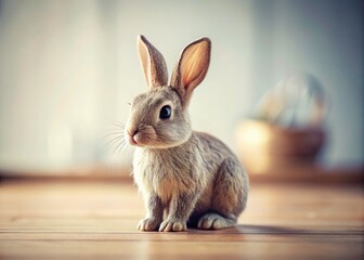 Obraz premium Minimalist Rabbit Glyph Outline Filled Design for Web Mobile App