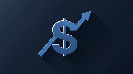 Obraz premium Dollar up arrow.