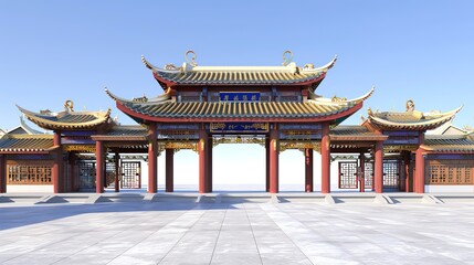 Fototapeta premium Ancient chinese Oriental chinese temple fantasy