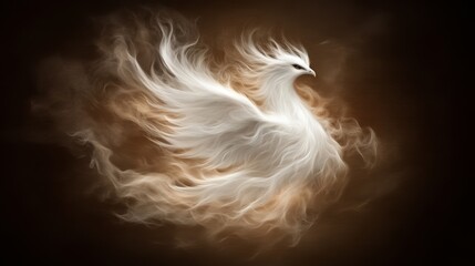 Obraz premium Majestic white bird with brilliant orange and yellow feathers, a captivating display of natural beauty