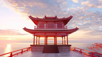 Fototapeta premium Adobe stock Art prints chinese temple fantasy