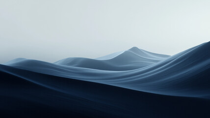 Fototapeta premium Serene Blue Desert Dunes Abstract Landscape Wallpaper