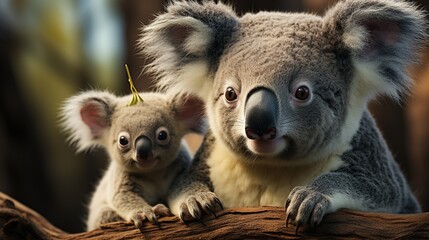 Fototapeta premium Koala Family Portrait
