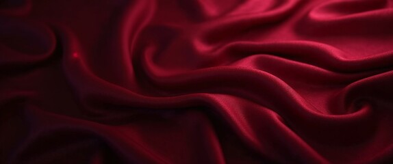 Obraz premium Intense Red Silk: Smooth and Elegant Texture. Generative AI