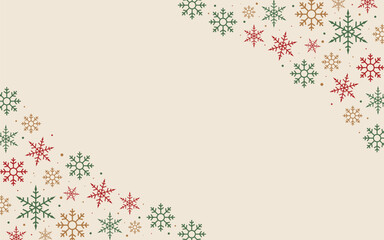 Holiday Background with Snowflakes and Stars. Vector Illustration.