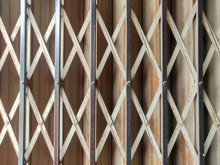 Background of the reinforcement of the folding gate which has started to rust