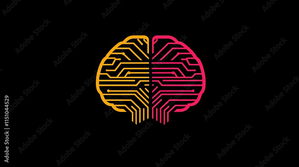 Poster Brain circuit pattern.