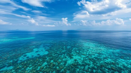 Serene Tropical Ocean with Clear Blue Waters