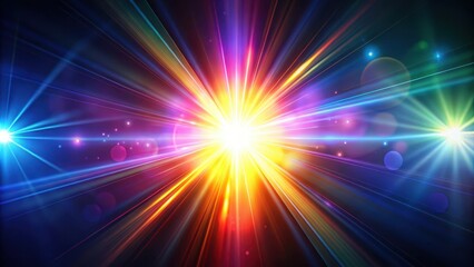 Lens flare colorful abstract light glow with optical flash spotlight background , lens flare, colorful, abstract, light