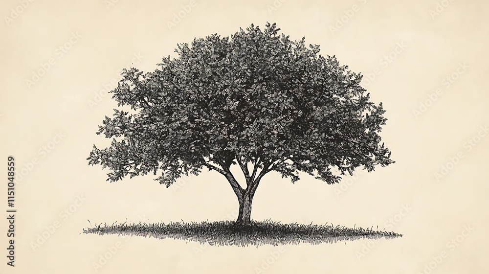 Poster sketch of large tree.