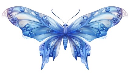 Blue butterfly with gem details.