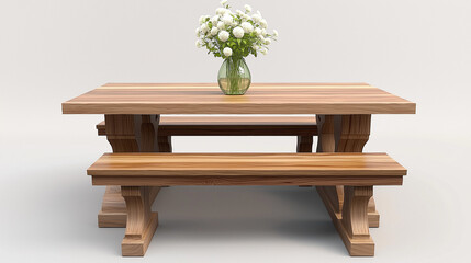 Luxury Wooden Furniture in a Cozy and Stylish Dining Setup