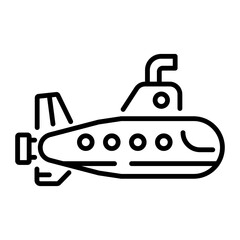 A line style icon of a russian submarine 
