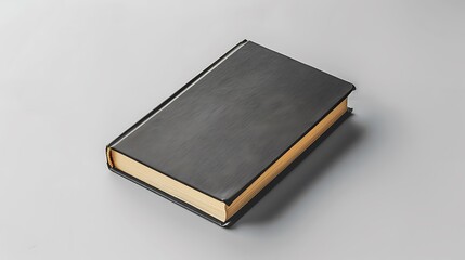 Black Hardcover Book on Gray Background