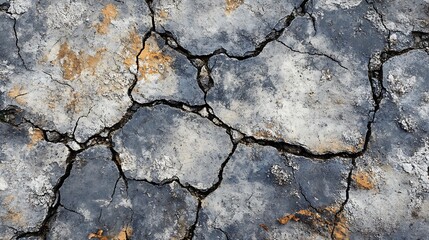 Obraz premium Cracked surface with aged texture.