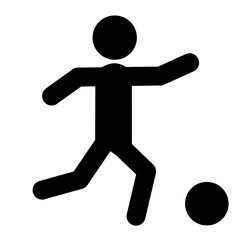 Vector of football players   soccer players icons. Stickman