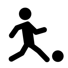 Vector of football players   soccer players icons. Stickman