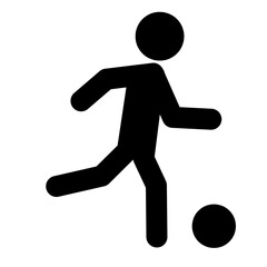 Vector of football players   soccer players icons. Stickman
