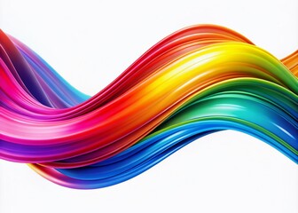 Abstract Colorful Smooth Lines Wave Portrait Photography Design Element