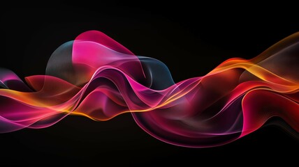 Obraz premium 抽象的な波の背景画像