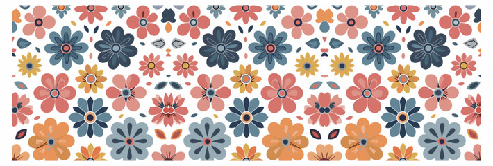 flower floral vintage seamless pattern. This is a retro flower repeat vector illustration. Design for decorative, wallpaper, shirts, clothing, tablecloths, blankets, wrapping, texture, textile