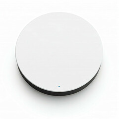 white round minimalist circle object on white background