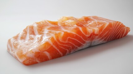 Fresh salmon fillet on white background. (1)