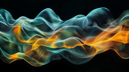 Obraz premium 抽象的な波の背景画像