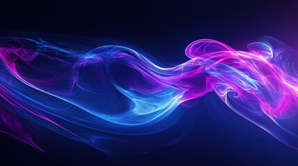 Abstract Blue and Purple Energy Wave Flowing