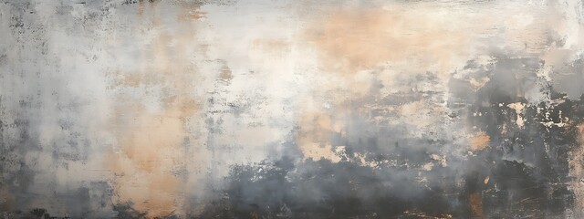 Abstract grunge texture with grey, beige, and brown tones.