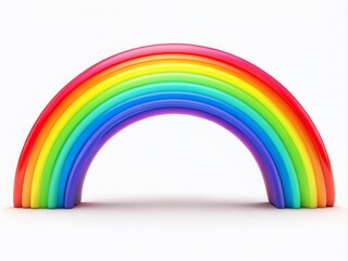 Abstract Rainbow on White - Cartoon Style Low Light Photo