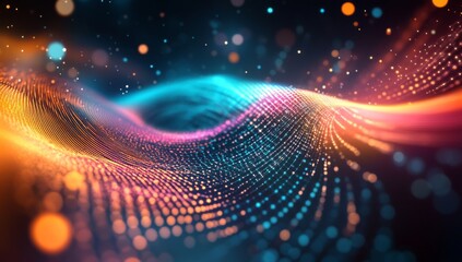 Abstract technology background featuring a vibrant color space.