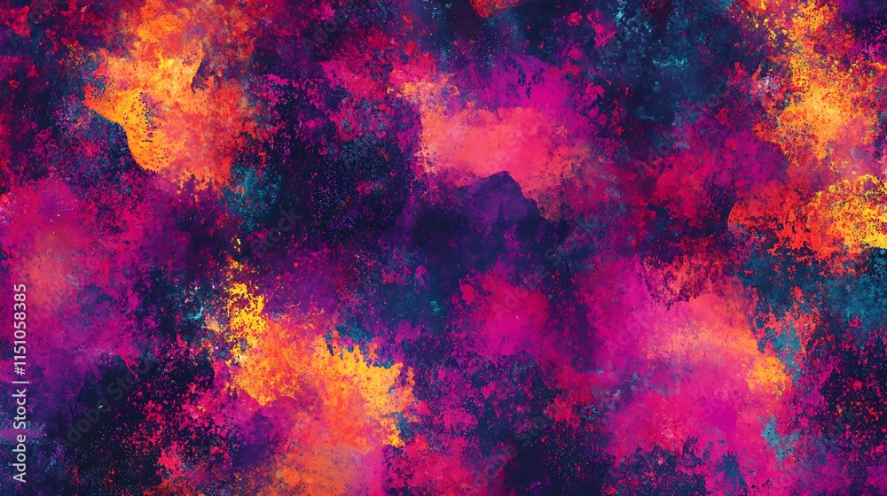 Aufkleber abstract vibrant color splash paint texture background.